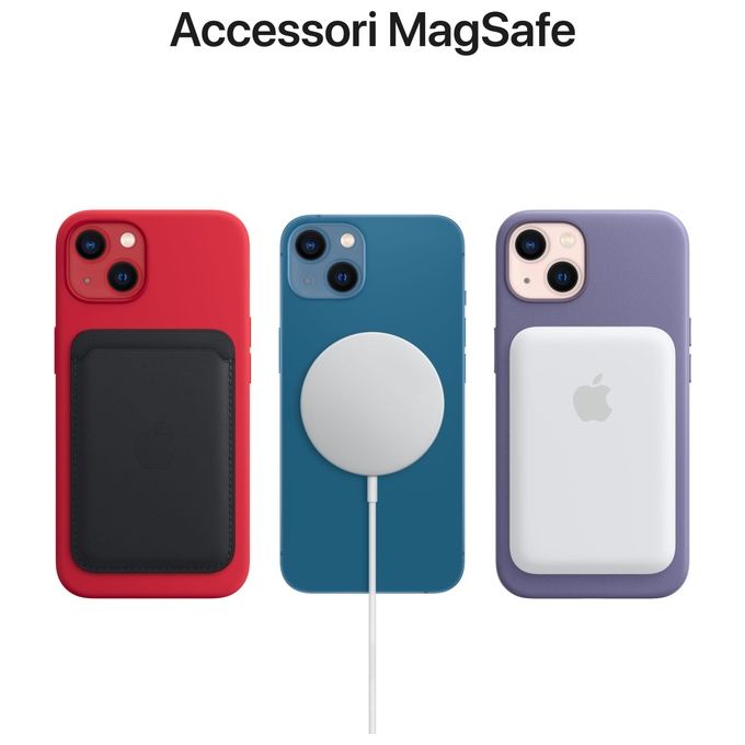 Apple MM2X3ZM-A Custodia MagSafe Back Cover per iPhone 13 compatibile MagSafe e Qi resistente a graffi e urti colore Trasparente