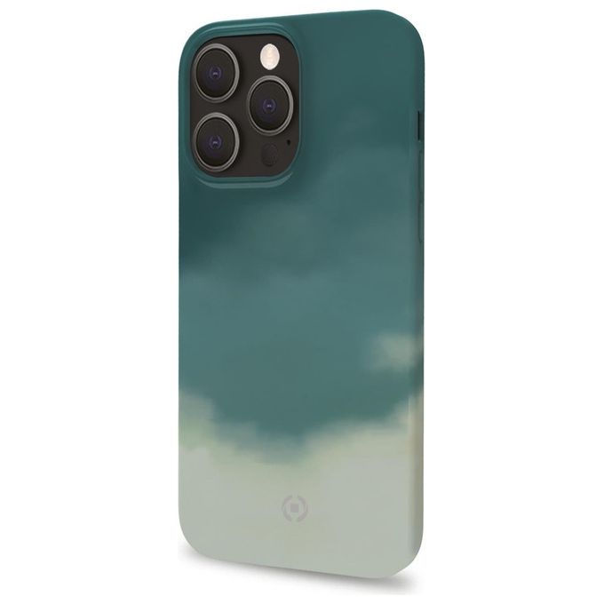 Celly Watercolor Cover per iPhone 13 Pro Verde