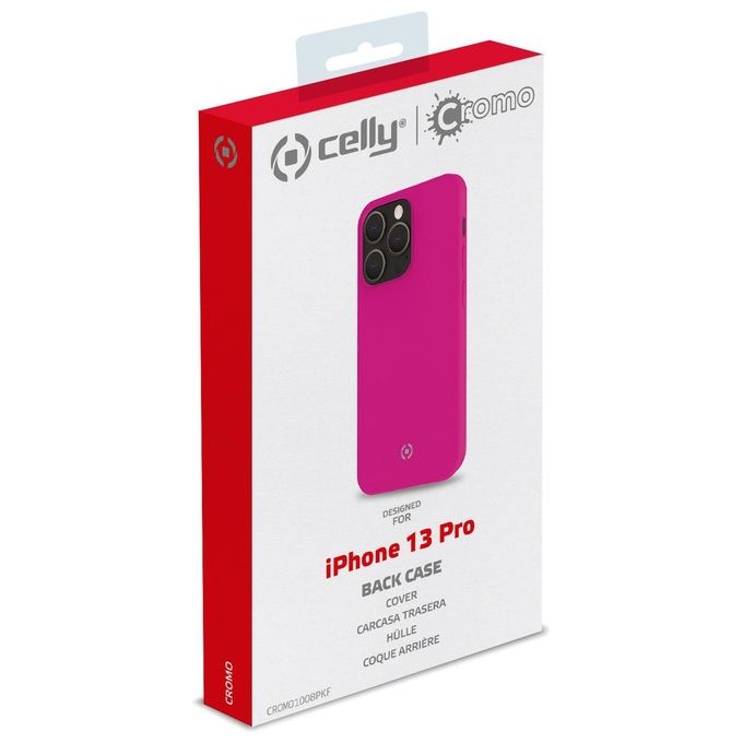 Celly Cromo Fluo Cover per iPhone 13 Pro Rosa