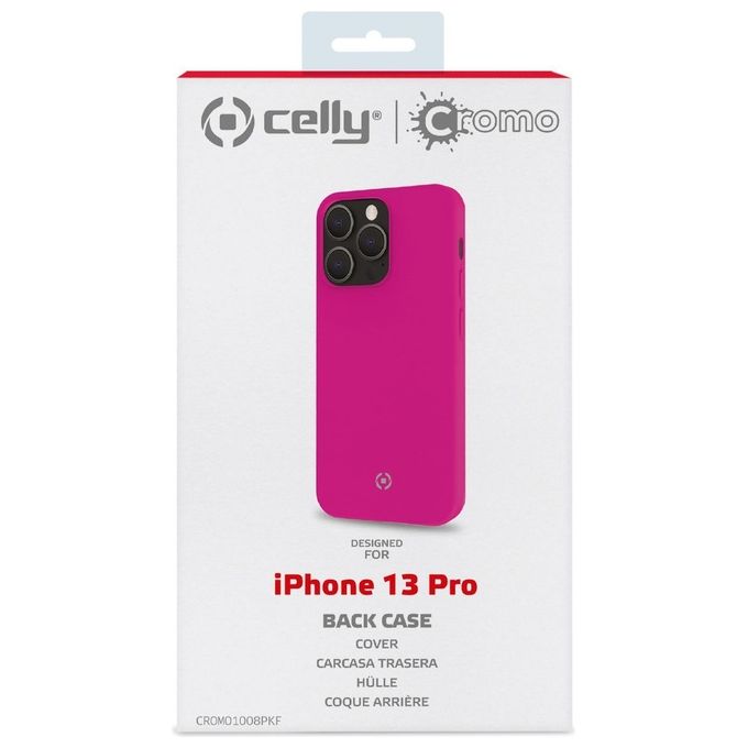 Celly Cromo Fluo Cover per iPhone 13 Pro Rosa