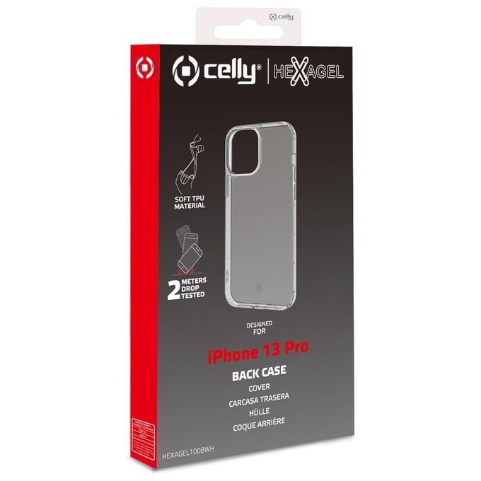 Celly Hexagel Cover per iPhone 13 Pro Bianco