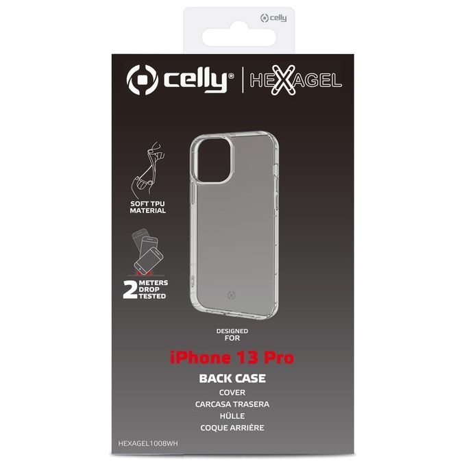 Celly Hexagel Cover per iPhone 13 Pro Bianco