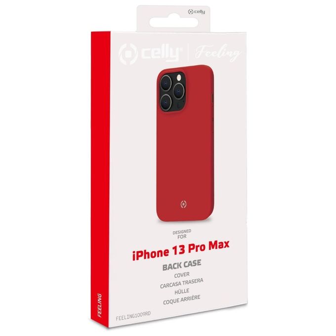 Celly Feeling Cover per iPhone 13 Pro Max Rosso