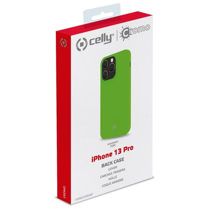 Celly Cromo Fluo Cover per iPhone 13 Pro Verde