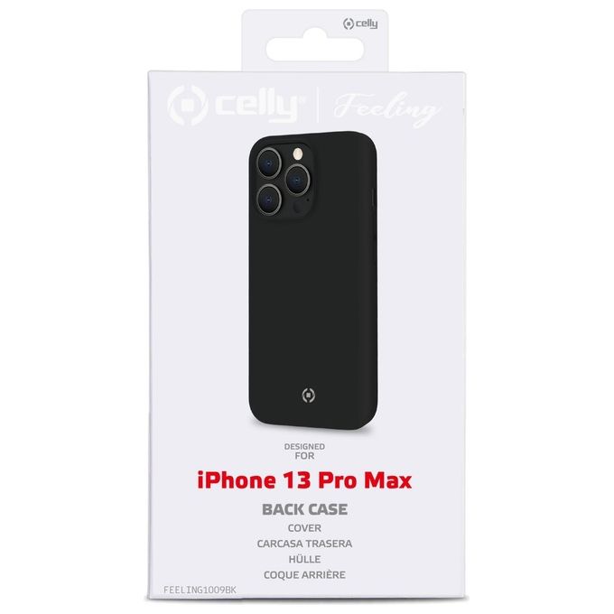 Celly Cover Feeling per iPhone 13 Pro Max Nero