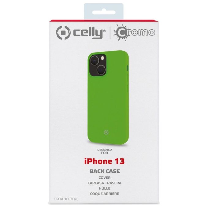 Celly Cromo Fluo Cover per iPhone 13 Verde