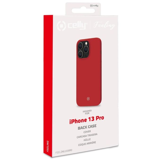 Celly Feeling Cover per iPhone 13 Pro Rosso