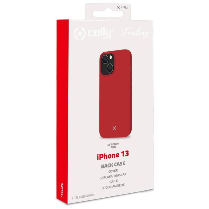 Celly Feeling Cover per iPhone 13 Rosso