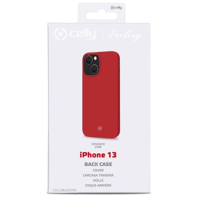 Celly Feeling Cover per iPhone 13 Rosso