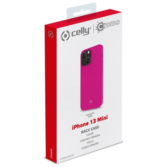 Celly Cromo Fluo Cover per iPhone 13 Mini Rosa