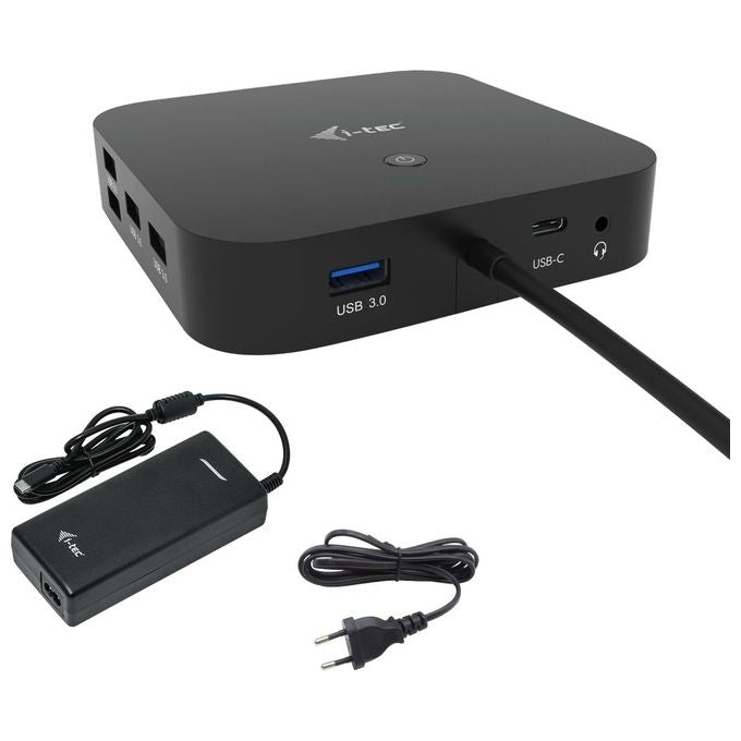 I-tec C31HDMIDPDOCKPD100 Docking Station USB-C HDMI DisplayPort 4K 2 Monitor Power Delivery 100 W Ethernet Gigabit colore Nero