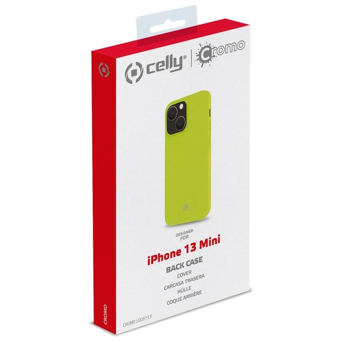Celly Cromo Fluo Cover per iPhone 13 Mini Giallo
