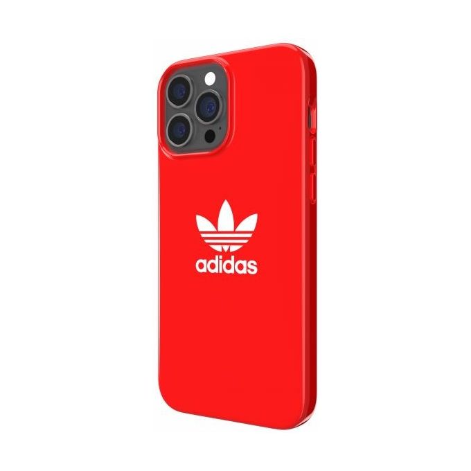 Adidas 47132 Originals Snap Case Cover iPhone 13 Pro Max 6.7'' TPU Bordi Rialzati colore Rosso