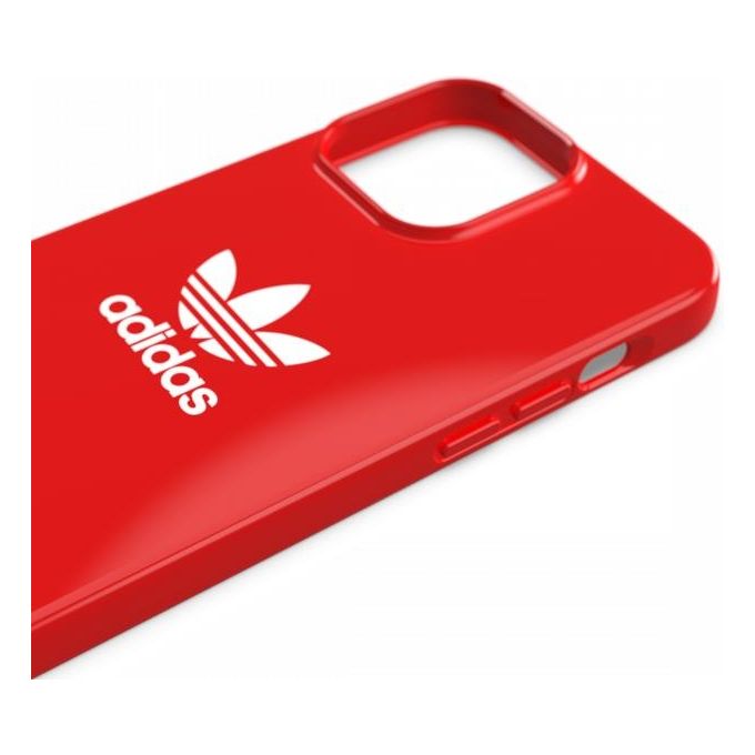 Adidas 47132 Originals Snap Case Cover iPhone 13 Pro Max 6.7'' TPU Bordi Rialzati colore Rosso