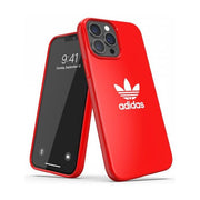 Adidas 47132 Originals Snap Case Cover iPhone 13 Pro Max 6.7'' TPU Bordi Rialzati colore Rosso