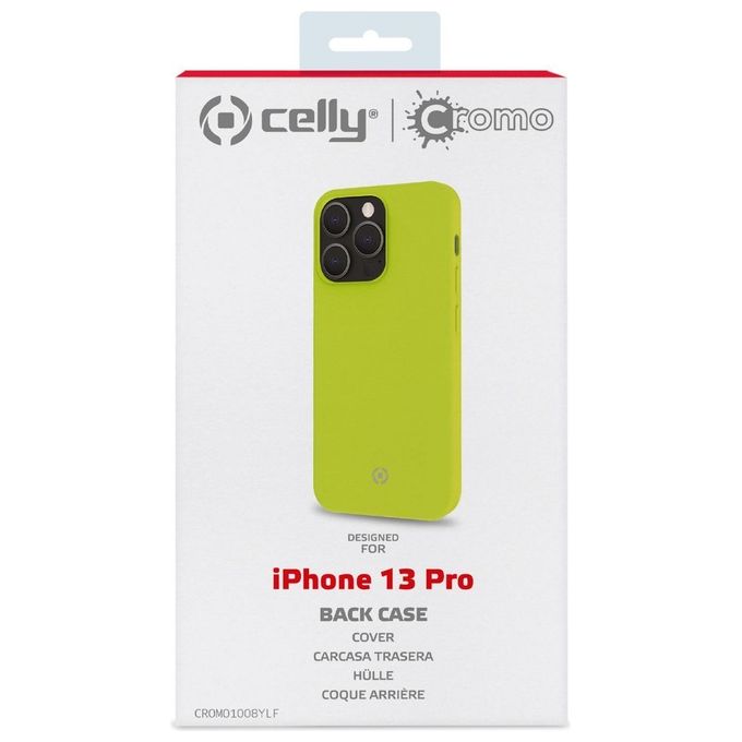 Celly Cromo Fluo Cover per iPhone 13 Pro Giallo