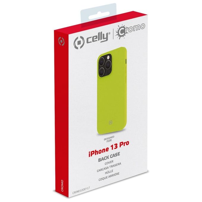Celly Cromo Fluo Cover per iPhone 13 Pro Giallo