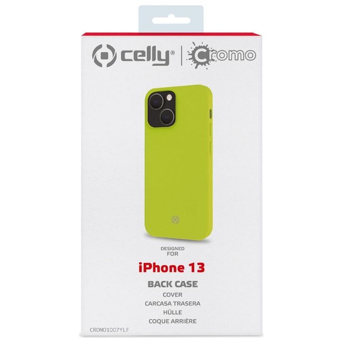 Celly Cromo Fluo Cover per iPhone 13 Giallo