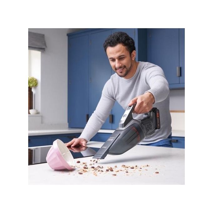 Black+decker BCHV001C1 DUSTBUSTER Aspirabriciole Portatile Senza Fili 18V 1,5Ah 500ml Autonomia 12min colore Nero Grigio Arancione