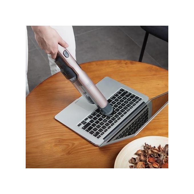 Black and Decker DVC320BRG Aspirapolvere Portatile Ciclonico Senza Fili 0,12 L 35 AW autonomia 24 min 80 dB colore Rose Gold