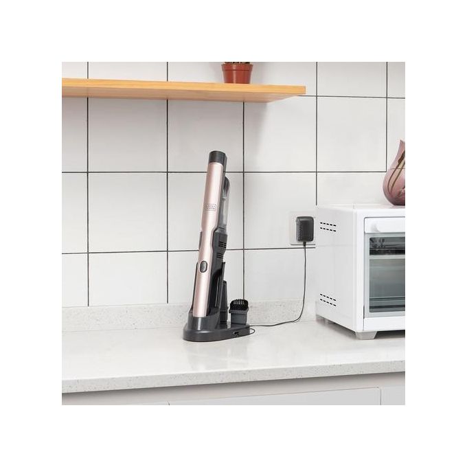 Black and Decker DVC320BRG Aspirapolvere Portatile Ciclonico Senza Fili 0,12 L 35 AW autonomia 24 min 80 dB colore Rose Gold