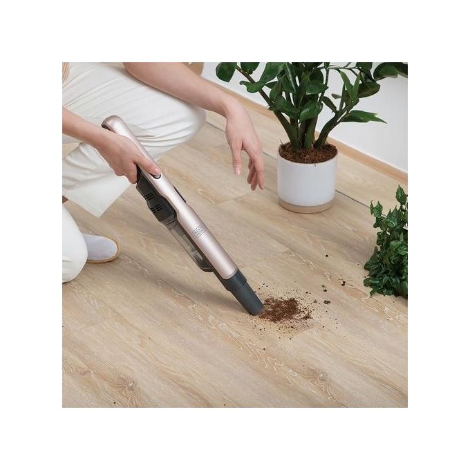 Black and Decker DVC320BRG Aspirapolvere Portatile Ciclonico Senza Fili 0,12 L 35 AW autonomia 24 min 80 dB colore Rose Gold