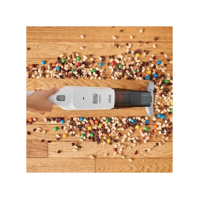 BLACK+DECKER HLVC315B11 Aspirabriciole Portatile Ciclonico Senza Sacchetto 0,2 L Batteria 12V Ioni di Litio colore Bianco