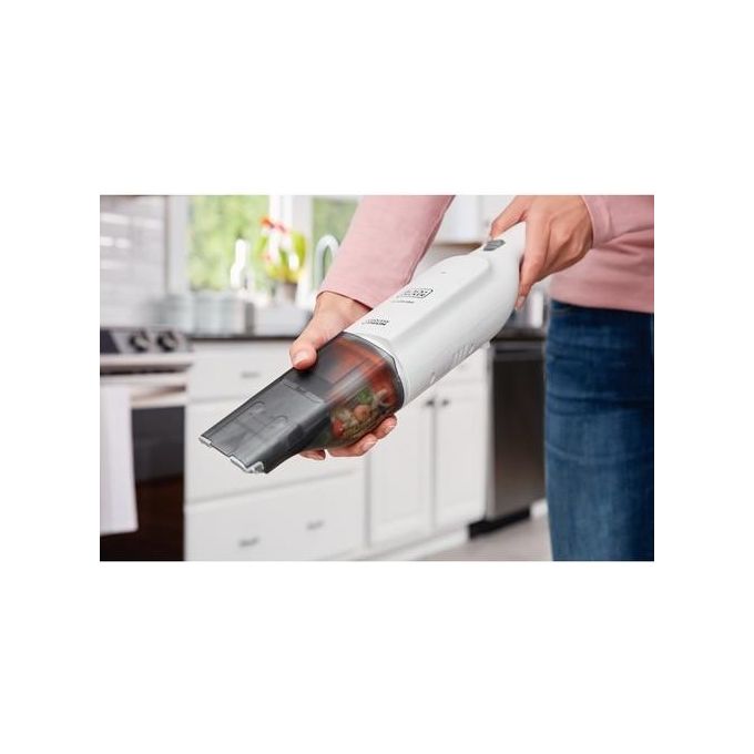 BLACK+DECKER HLVC315B11 Aspirabriciole Portatile Ciclonico Senza Sacchetto 0,2 L Batteria 12V Ioni di Litio colore Bianco