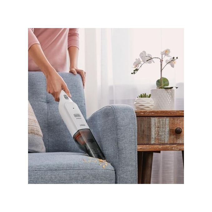 BLACK+DECKER HLVC315B11 Aspirabriciole Portatile Ciclonico Senza Sacchetto 0,2 L Batteria 12V Ioni di Litio colore Bianco