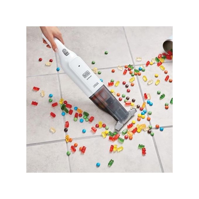 BLACK+DECKER HLVC315B11 Aspirabriciole Portatile Ciclonico Senza Sacchetto 0,2 L Batteria 12V Ioni di Litio colore Bianco