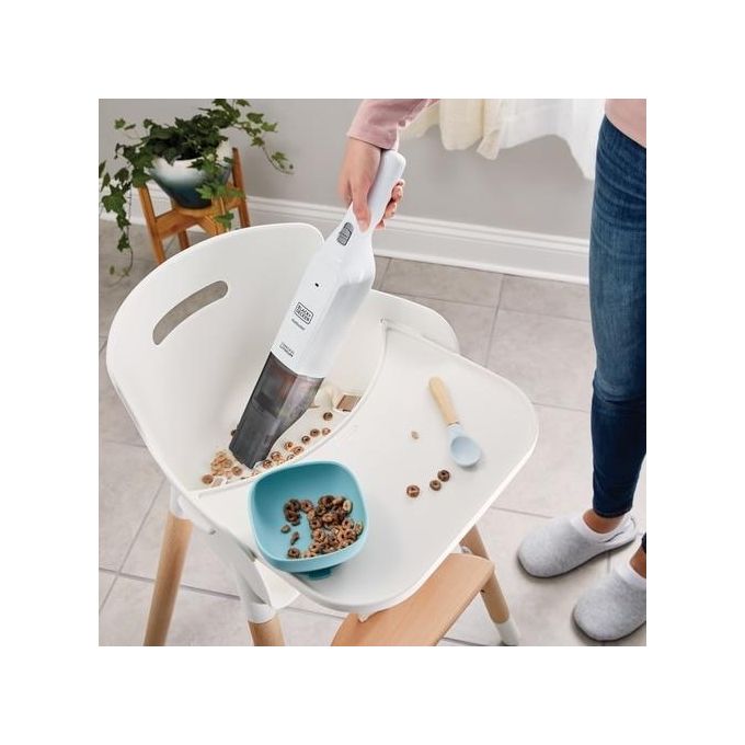 BLACK+DECKER HLVC315B11 Aspirabriciole Portatile Ciclonico Senza Sacchetto 0,2 L Batteria 12V Ioni di Litio colore Bianco