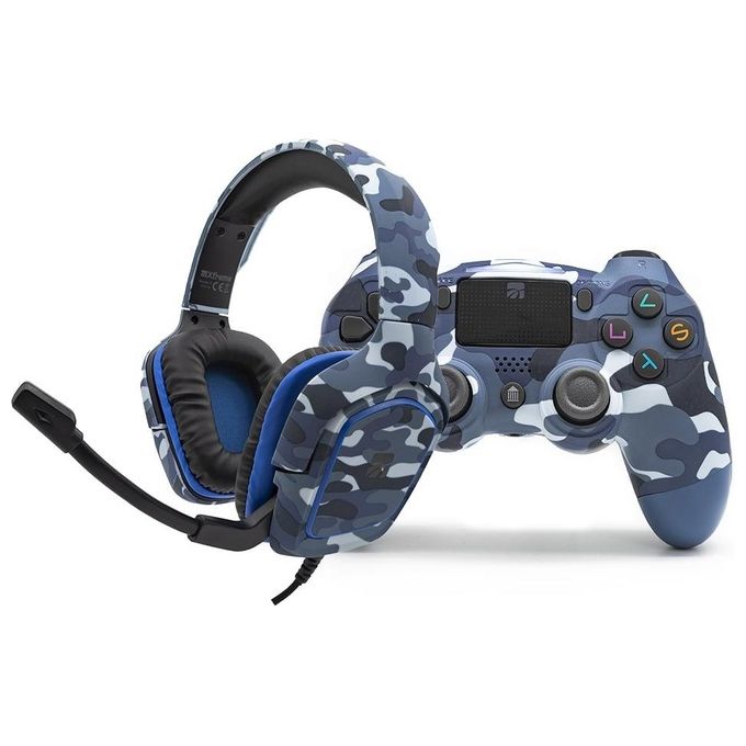 Xtreme 90432 Blue Game Kit Gamepad Wireless con Bluetooth per PlayStation 4 Cavo 2,5 m colore Blu