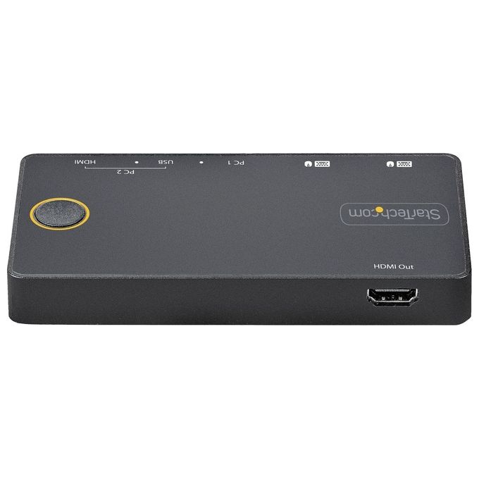 StarTech.com SV221HUC4K Switch KVM ibrido 2 porte USB-A HDMI e USB-C HDMI 2.0 4K 60Hz compatibile Thunderbolt 3 colore Nero