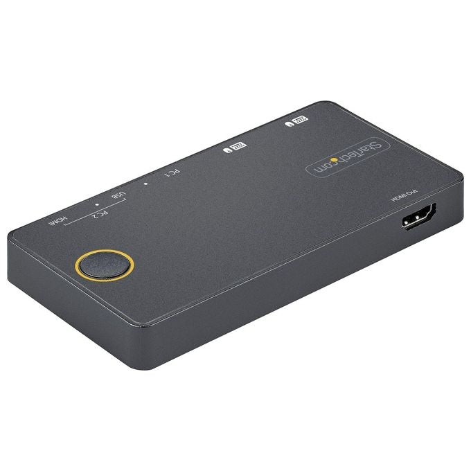 StarTech.com SV221HUC4K Switch KVM ibrido 2 porte USB-A HDMI e USB-C HDMI 2.0 4K 60Hz compatibile Thunderbolt 3 colore Nero