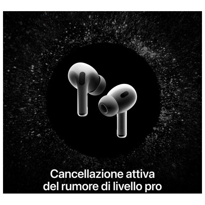 Apple MTJV3TY-A AirPods Pro 2a Generazione Auricolari True Wireless Bluetooth Cancellazione Rumore Attiva Audio Adattivo IP54 colore Bianco
