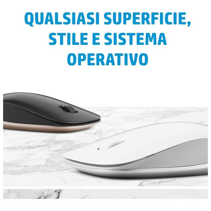 HP 4M0X5AA#ABB 410 Slim Mouse Bluetooth 5.0 2000 DPI Ambidestro 3 tasti 1 batteria AA colore Argento