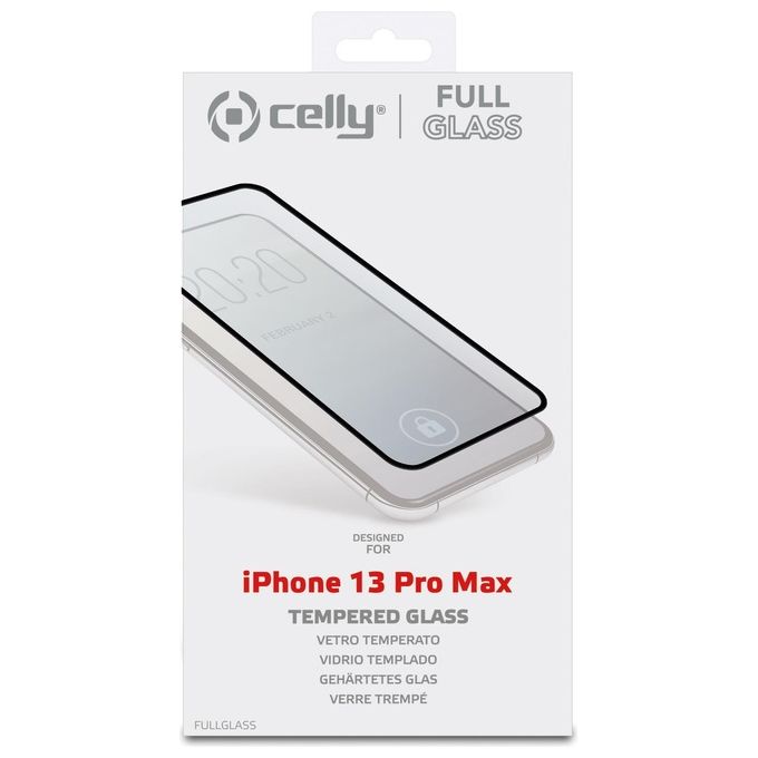 Celly Full Glass per iPhone 13 Pro Max Black