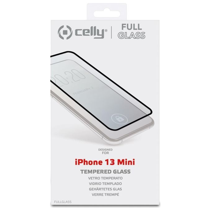 Celly Full Glass per iPhone 13 Mini Black