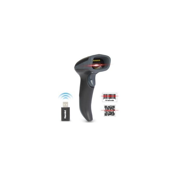 Hamlet HBCS-2D110W Barcode Scanner Industriale 2D Wireless 2,4 GHz Bluetooth USB-C CMOS Portatile colore Nero