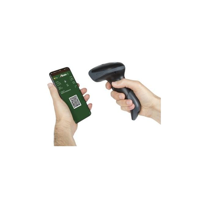 Hamlet HBCS-2D110W Barcode Scanner Industriale 2D Wireless 2,4 GHz Bluetooth USB-C CMOS Portatile colore Nero