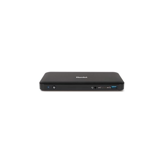 Hamlet HDOCKS600C Docking Station USB-C 3 Monitor 4K 85W Power Delivery 2 DisplayPort HDMI LAN Gigabit 4 USB colore Nero