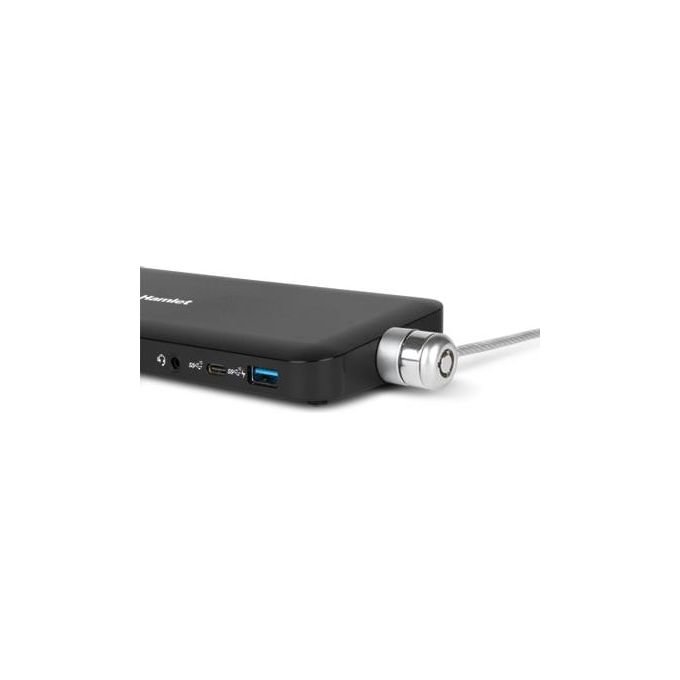 Hamlet HDOCKS600C Docking Station USB-C 3 Monitor 4K 85W Power Delivery 2 DisplayPort HDMI LAN Gigabit 4 USB colore Nero