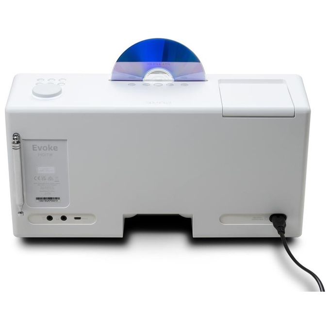 Pure EVOKE-HOME-WHT Evoke Home Sistema Musicale All in One 100 W DAB+ FM Internet Radio CD Bluetooth Spotify Connect colore Bianco Cotone