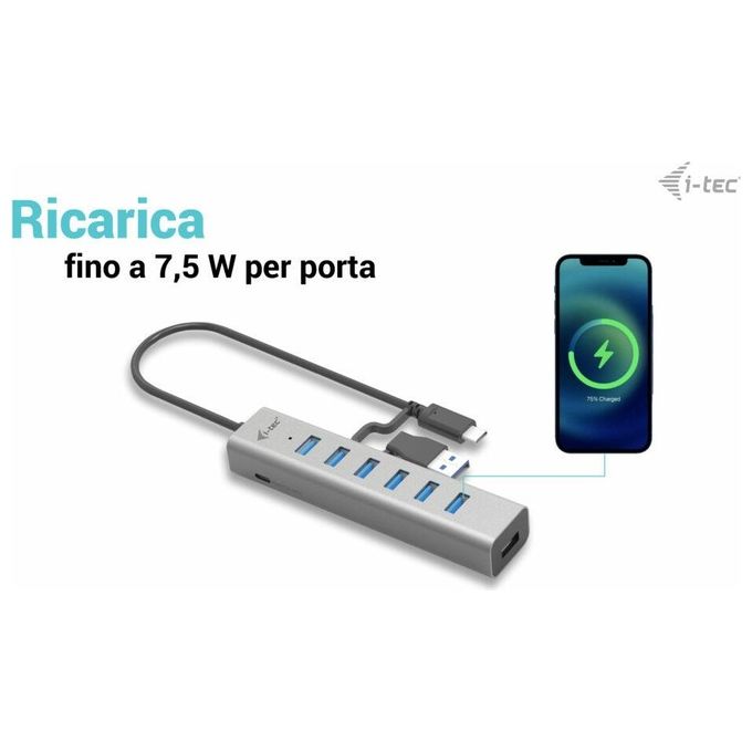 I-tec Usb-c Charging Metal Hub 7 Porte