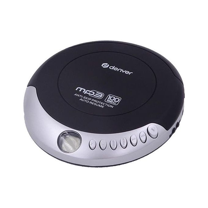 Denver DMP-391 Lettore CD MP3 Portatile Antishock Bass Boost Display LCD CD CD-R CD-RW Cuffie Incluse colore Nero Grigio