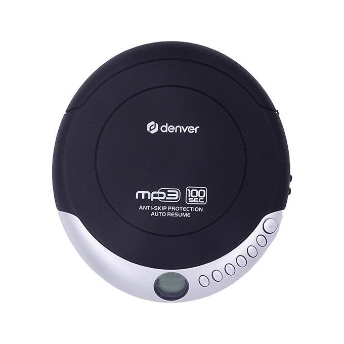 Denver DMP-391 Lettore CD MP3 Portatile Antishock Bass Boost Display LCD CD CD-R CD-RW Cuffie Incluse colore Nero Grigio