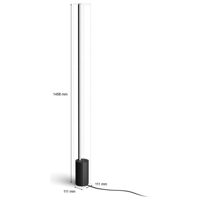 Philips 8718696176269 Signe Lampada da terra LED intelligente dimmerabile con controllo app e voce 29 W 2550 lm Bluetooth Zigbee colore Nero