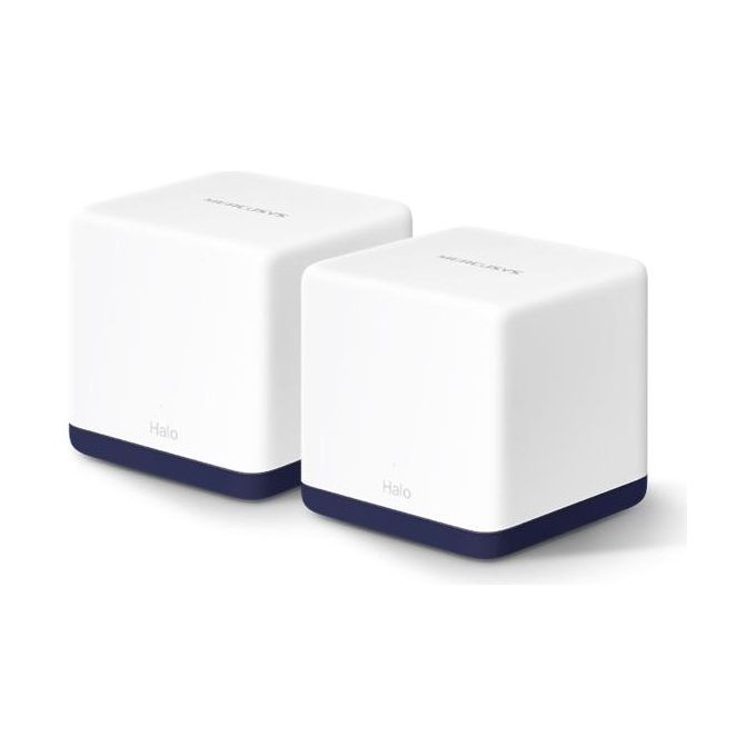 Mercusys HALO H50G(2-PACK) Sistema Mesh Wi-Fi Dual Band AC1900 2 unita' copertura 350 m² 3 porte Gigabit colore Bianco
