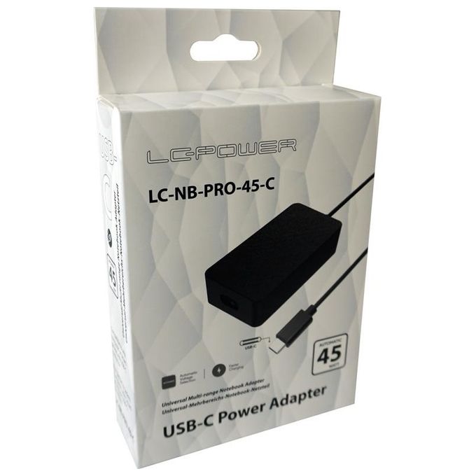 LC-Power LC-NB-PRO-45-C Alimentatore Notebook 45W Nero