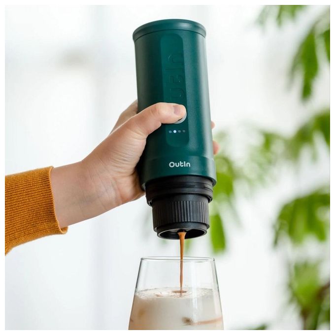 Outin OTEM-01-TEAL Macchina da caffe' espresso nano verde acqua